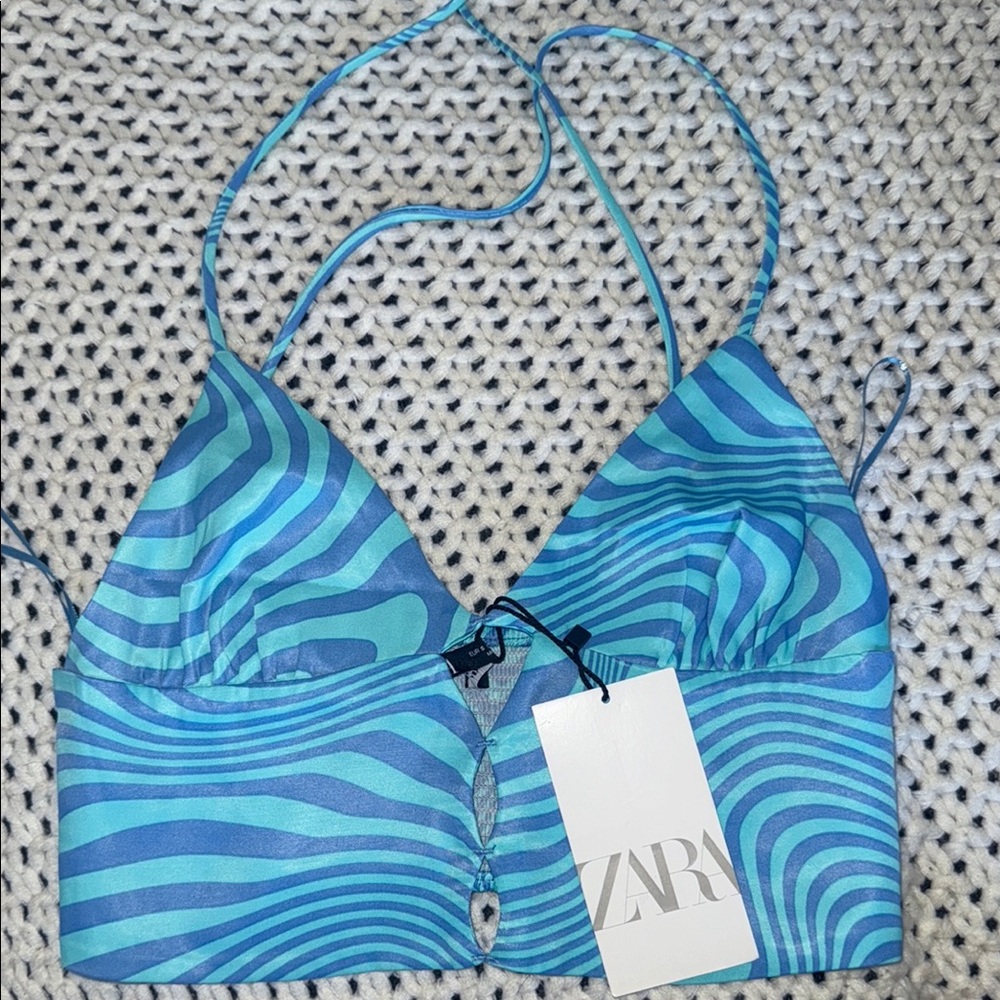 NWT Zara satin crop top